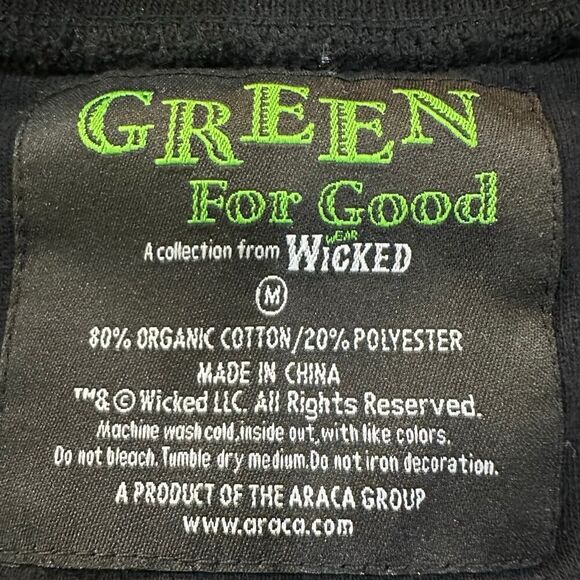 WICKED Broadway Musical-Green For Good Full Zip Varsity Jacket Women SZ Medium - Picture 5 of 13